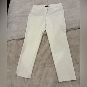 White House Black Market Cream Straight Leg Pants